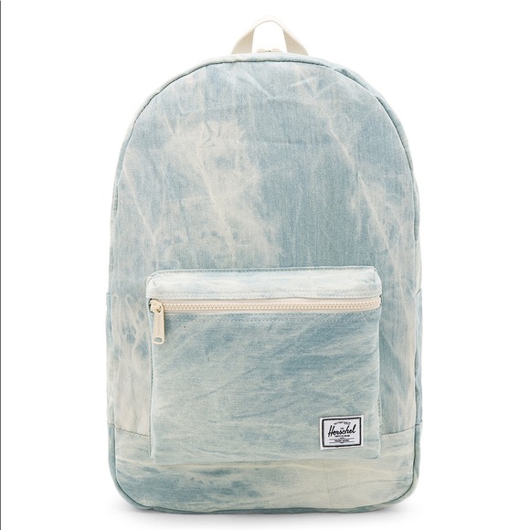 herschel bleached denim backpack